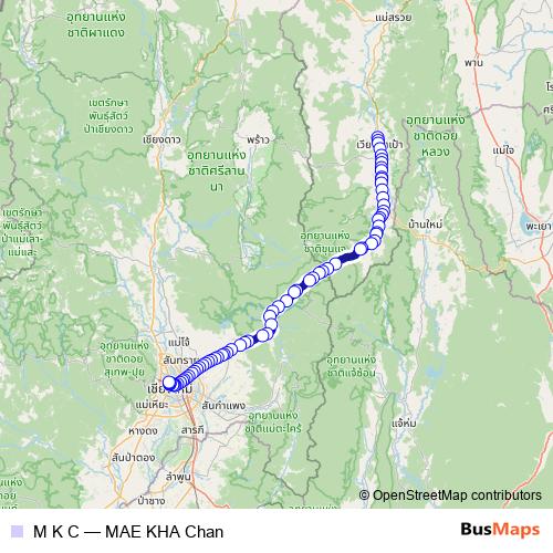 M K C bus Line Map