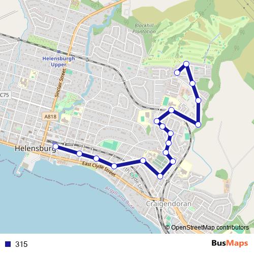 315 bus Line Map