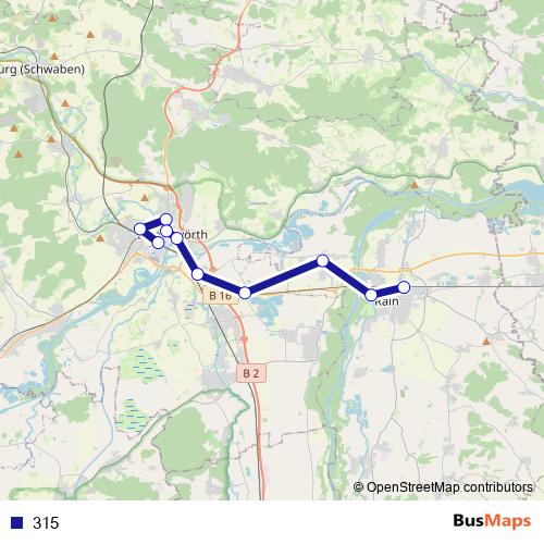 315 bus Line Map