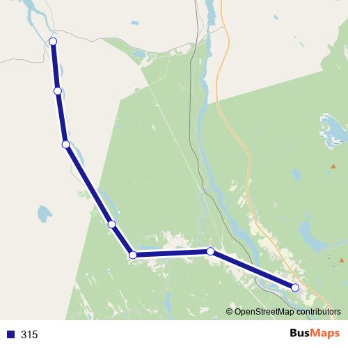 315 bus Line Map