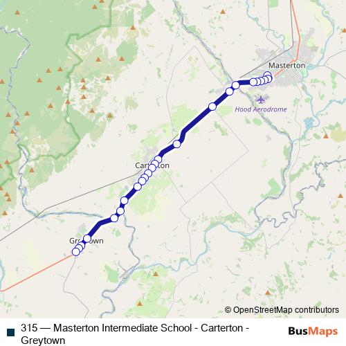 315 bus Line Map