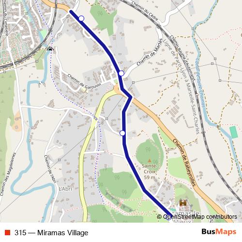 315 bus Line Map