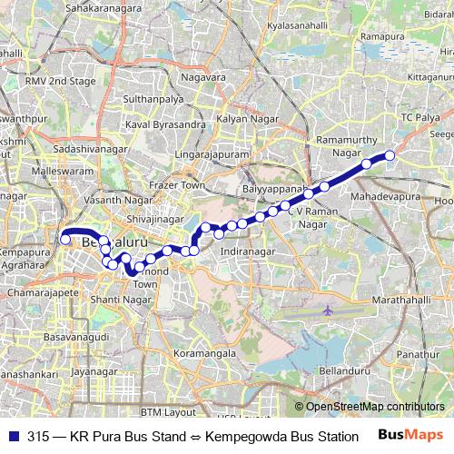 315 bus Line Map