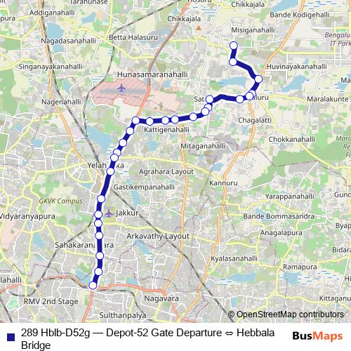 289 Hblb-D52g bus Line Map
