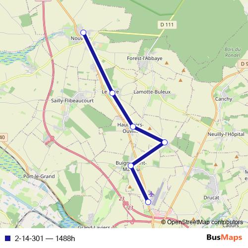 2-14-301 bus Line Map