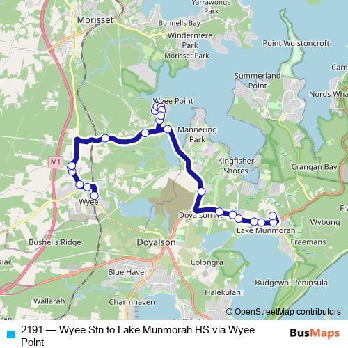 2191 bus Line Map