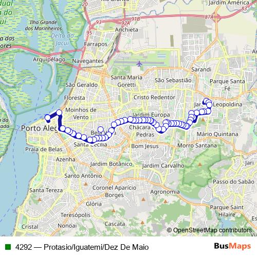 4292 bus Line Map