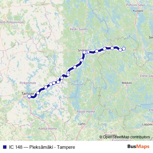 IC 148 rail Line Map