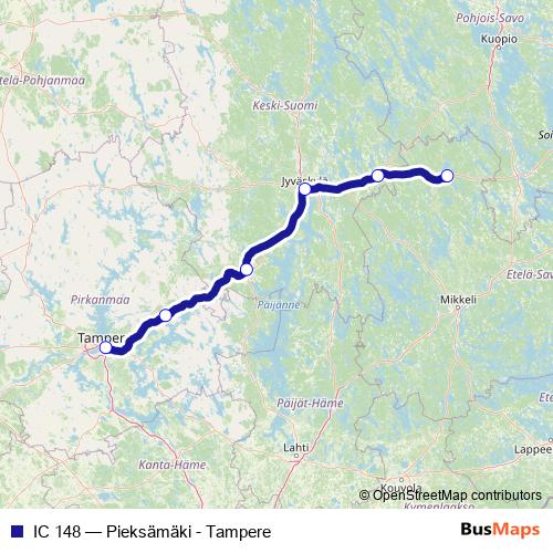 IC 148 rail Line Map