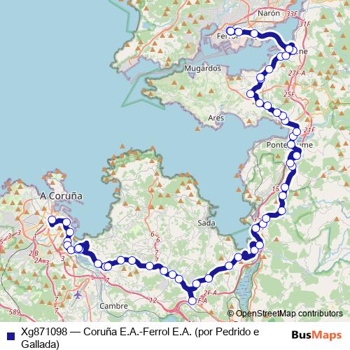 Xg871098 bus Line Map