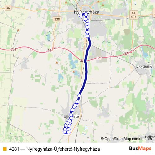 4281 bus Line Map