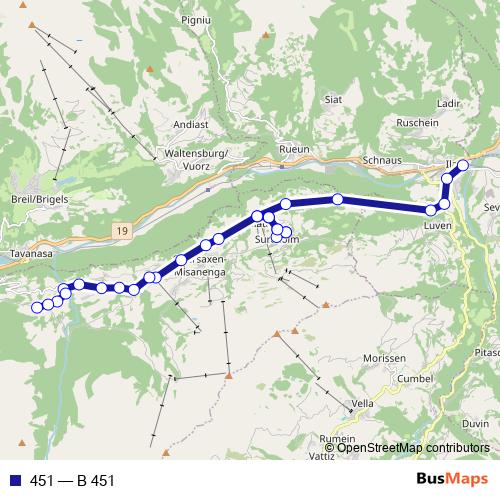 451 bus Line Map
