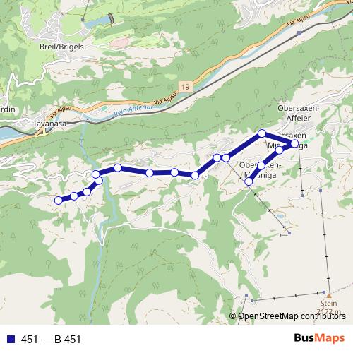 451 bus Line Map
