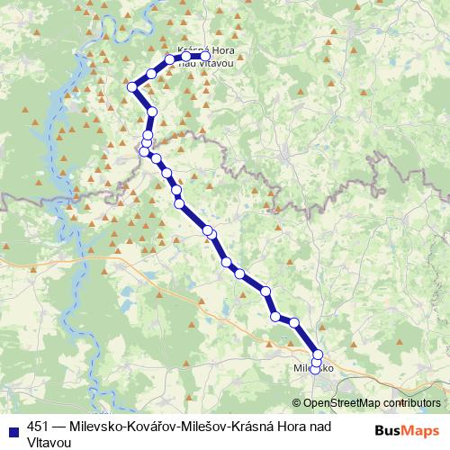 451 bus Line Map