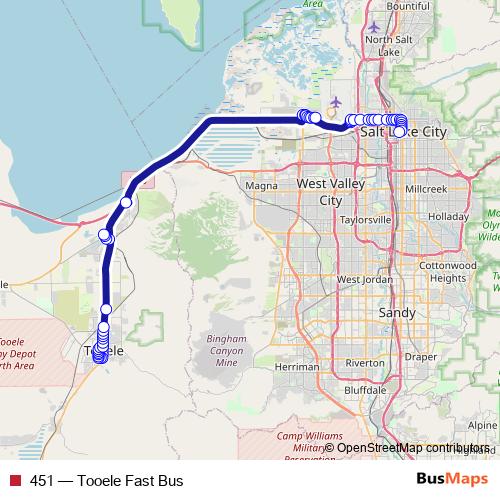 451 bus Line Map