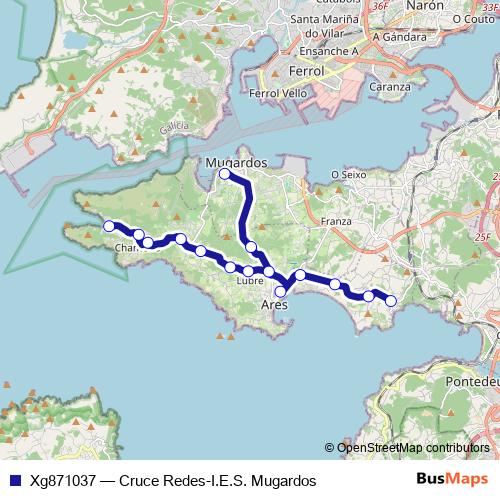 Xg871037 bus Line Map