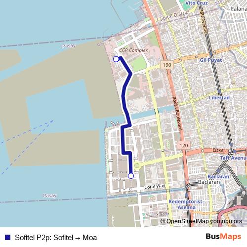 Sofitel P2p: Sofitel → Moa bus Line Map