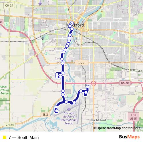 7 bus Line Map