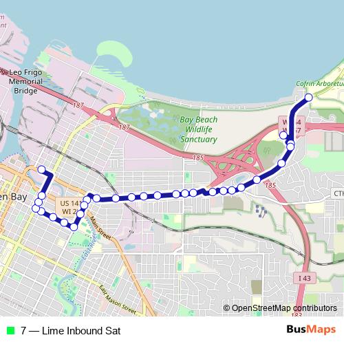 7 bus Line Map