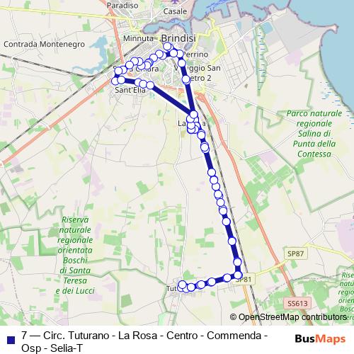 7 bus Line Map