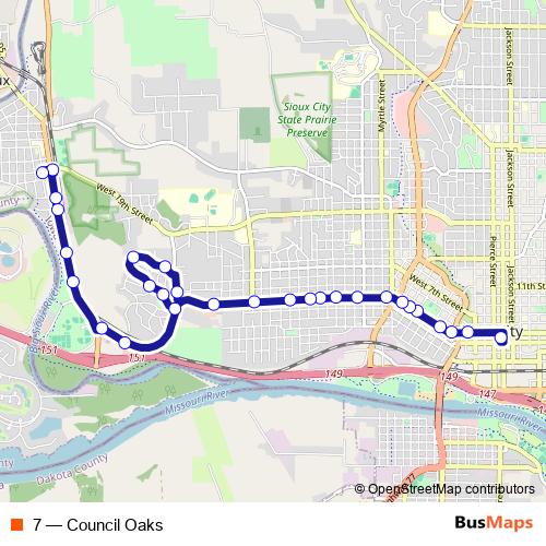 7 bus Line Map
