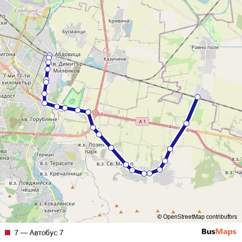 7 bus Line Map