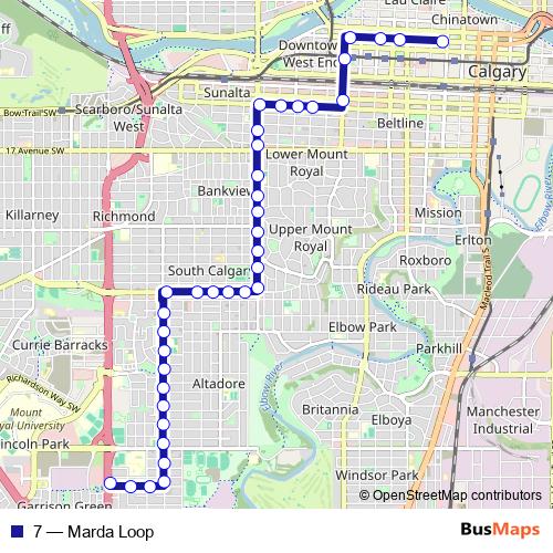 7 bus Line Map