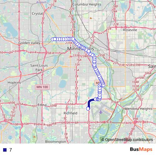 7 bus Line Map
