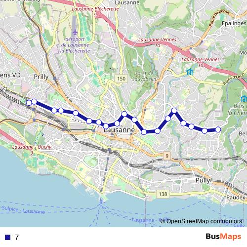 7 bus Line Map