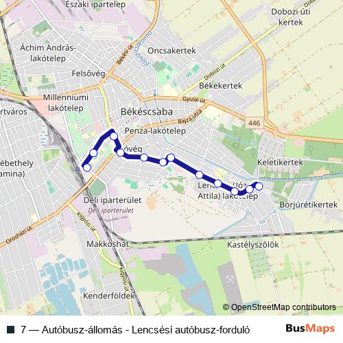 7 bus Line Map