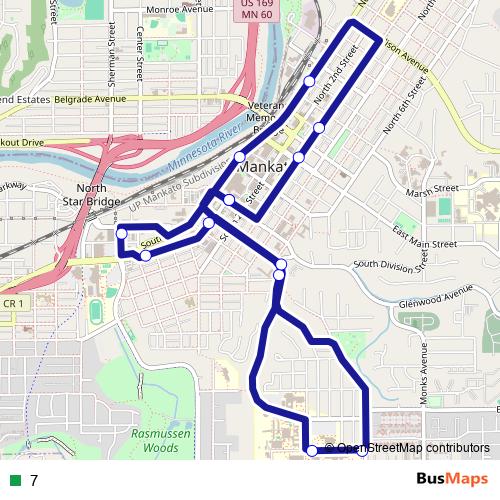 7 bus Line Map
