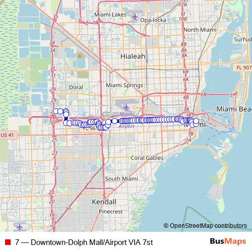 7 bus Line Map