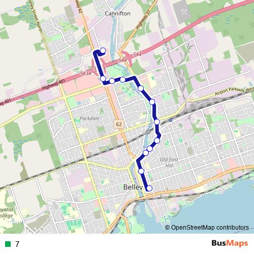 7 bus Line Map