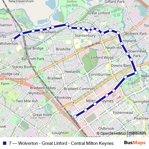 7 bus Line Map