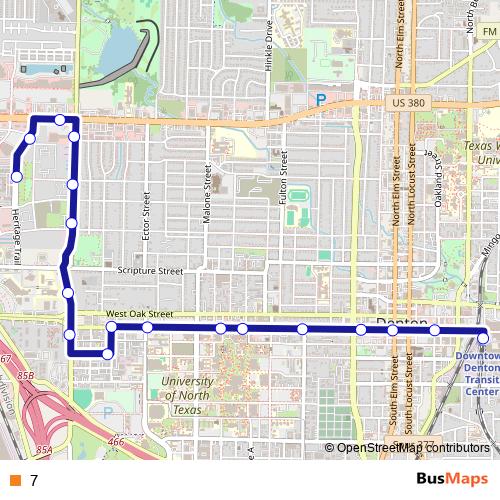 7 bus Line Map