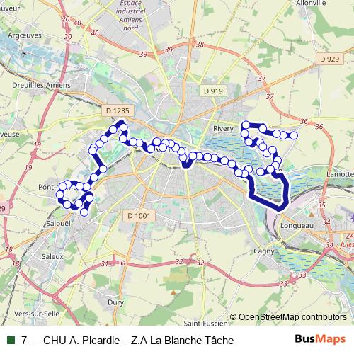 7 bus Line Map