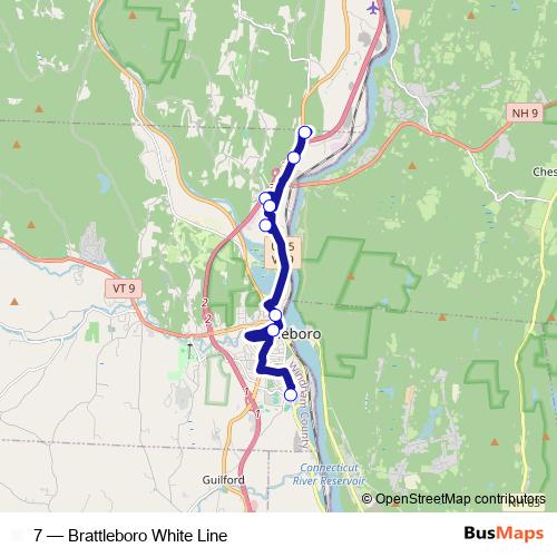 7 bus Line Map