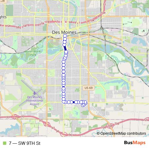 7 bus Line Map