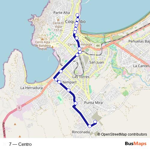 7 bus Line Map