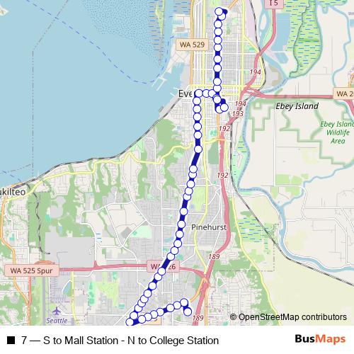 7 bus Line Map