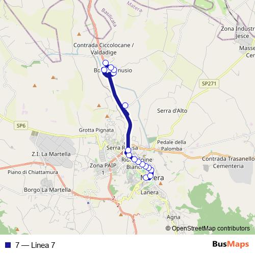7 bus Line Map