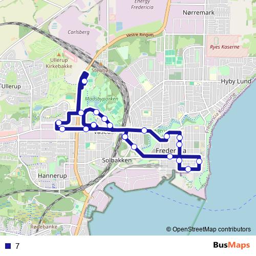 7 bus Line Map