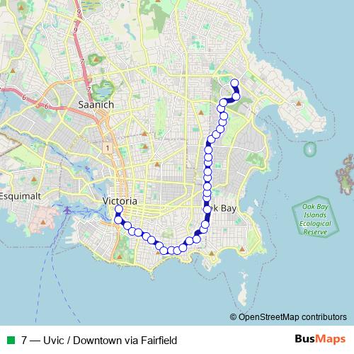 7 bus Line Map
