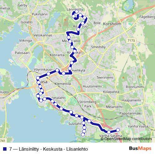 7 bus Line Map