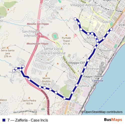 7 bus Line Map