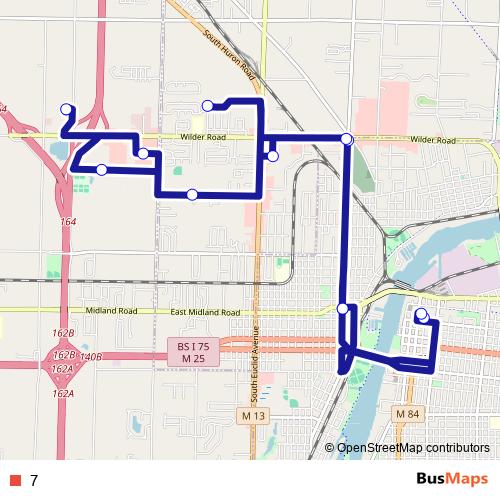 7 bus Line Map