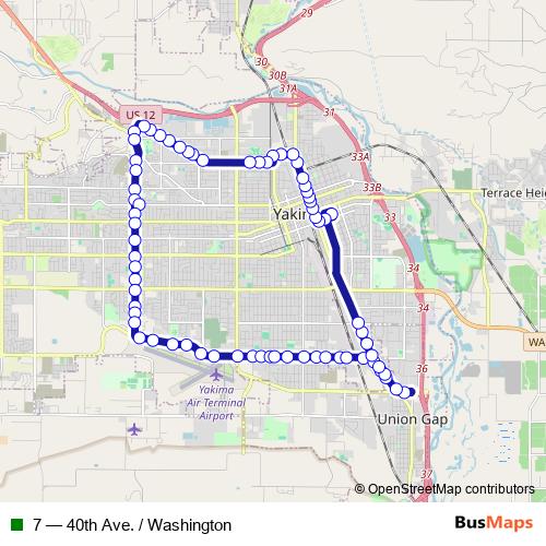 7 bus Line Map
