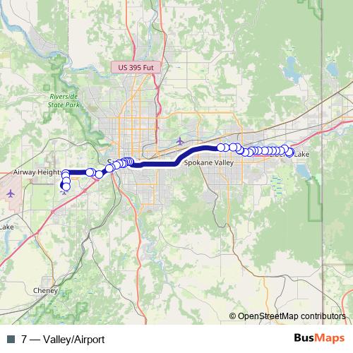 7 bus Line Map