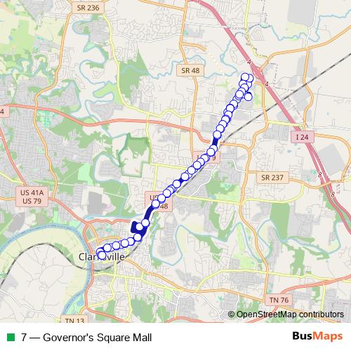 7 bus Line Map
