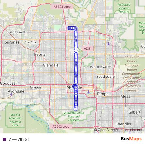 7 bus Line Map